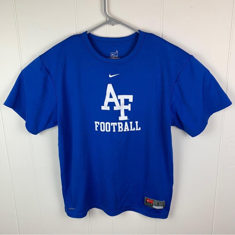 Nike Team Air Force Football Shirt Short Sleeve Blue Men’s Small